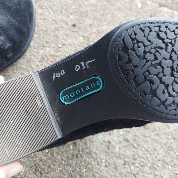 Montana artisan crafted black suede booties black size 6.5 - Picture 8 of 10